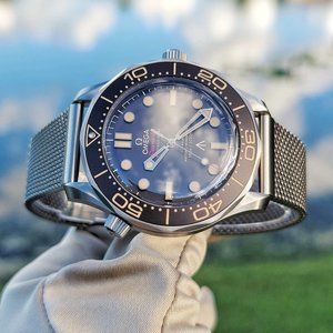 NEW OMEGA SEAMASTER 300M 42MM 007 JAMES BOND NO TIME TO DIE TITANIUM FULL SET